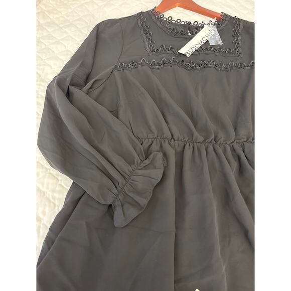 NWT Bloomchic Plus 18-20  Babydoll Blouse Eyelet details - Picture 7 of 7